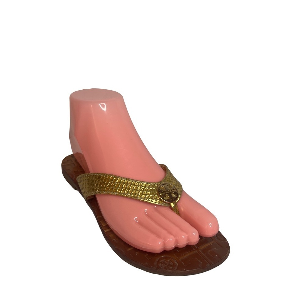 Tory Burch Gold Slide Sandals